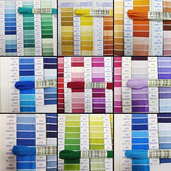 Friendship Bracelet String 50 Skeins Fashionable Rainbow Color Embroidery Floss Cross Stitch Embroidery Thread Cotton Floss Bracelet Yarn, Craft Floss
