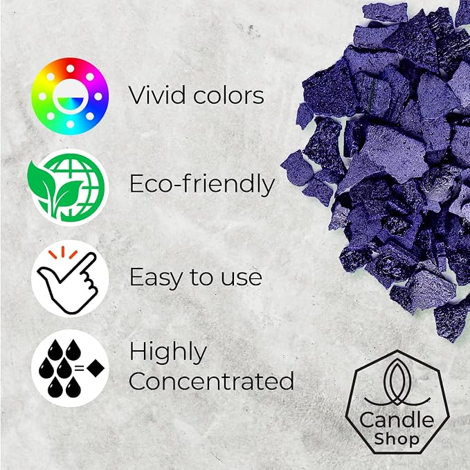 Dark Blue Candle Dye 2oz for Soy Candle Making – Wax Color Chips | Highly Concentrated Candle Wax Dyes – Candle Shop Premium Color Dye Chips for Soy Wax, Beeswax, Paraffin