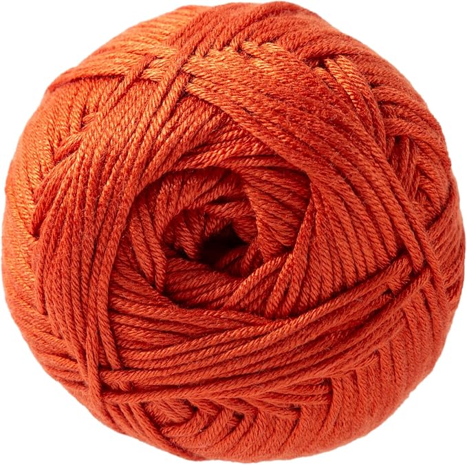 Loops & Threads Silky Soft Yarn - Yarn for Knitting, Crochet, Weaving, and Arts & Crafts - Orange, Bamboo, 3.5 oz