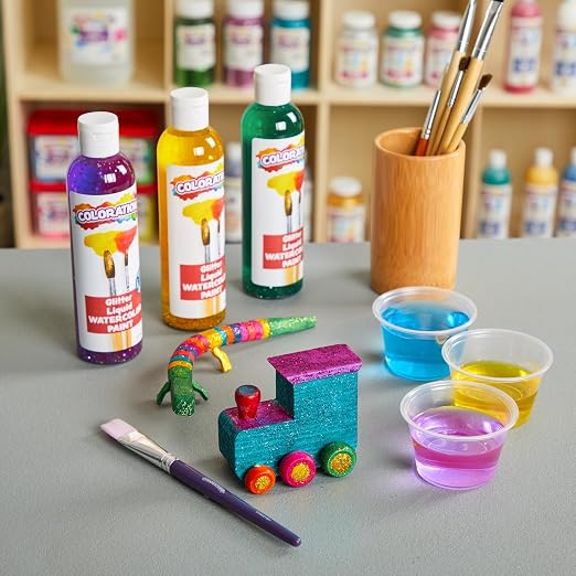 Colorations Paraben-Free Glitter Liquid Watercolor Paint