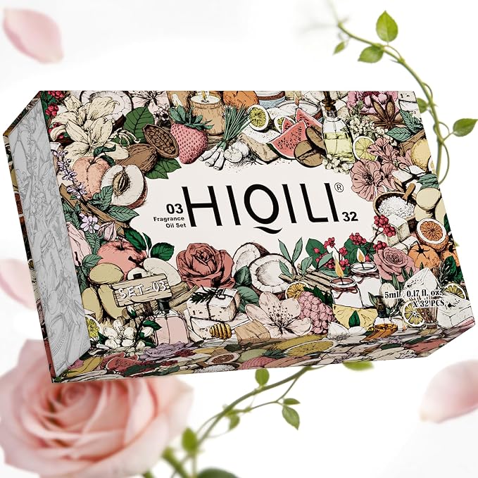 HIQILI Discovery Fragrance Oil Gift Set for Diffuser, DIY Perfume, Candles