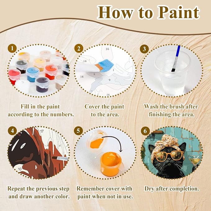 Funny Paint by Numbers Kit for Adults, Paint by Number for Adults 16x20 In