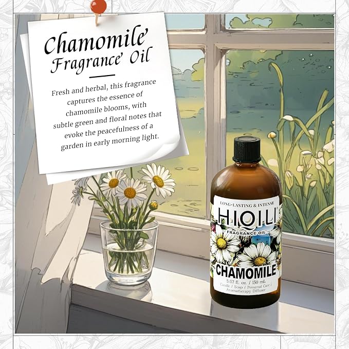 HIQILI Chamomile Fragrance Oil for Candle, Soap Making - 5.07 Fl Oz