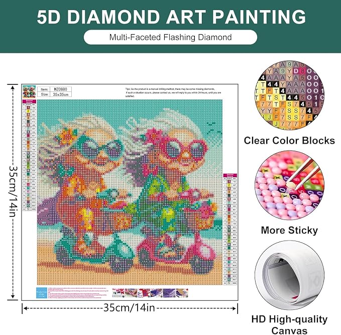 mrpwnle Diamond Art Kits for Adults, Grandmas Diamond Painting Kits