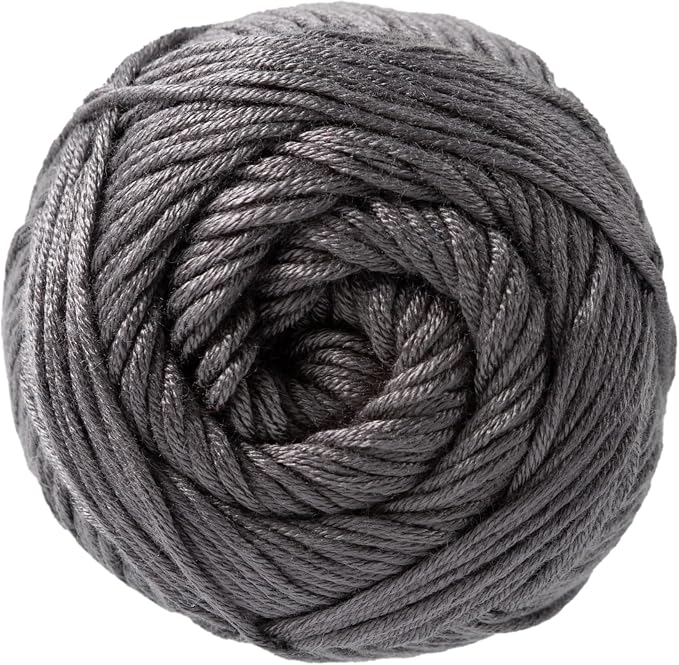 Loops & Threads Silky Soft Yarn - Yarn for Knitting, Crochet, Weaving, and Arts & Crafts - Gray, Bamboo, 3.5 oz