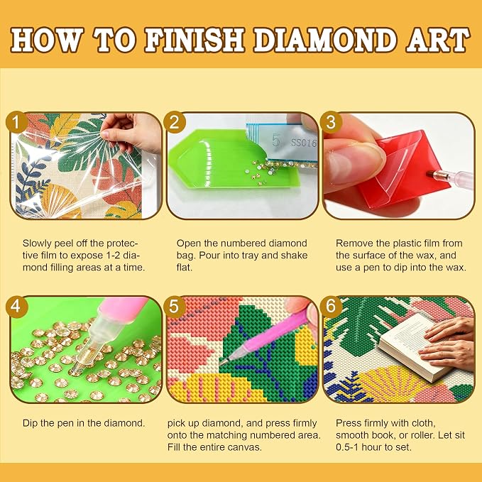 Leatrice 4 Pack Flower Diamond Painting Kits for Adults 11.8x15.7 Inches