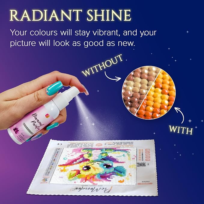 Diamond Painting Spray Sealent (60ml) for Diamond Art Accessories & Supplies & Kits, Clear Waterproof Finish, Easy to Use, No Yellowing (Spray Sealer - NEW)