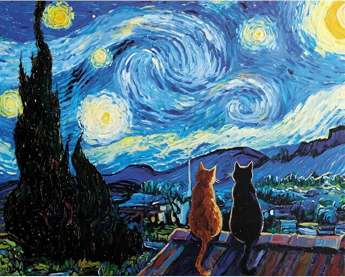 Black Cat Diamond Art Kits for Adults Cute Diamond Painting Kit Beginner
