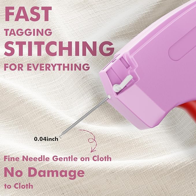 Stitch Gun for Clothes, Tagging Gun, Quick Clothing Fixer, Fuchsia
