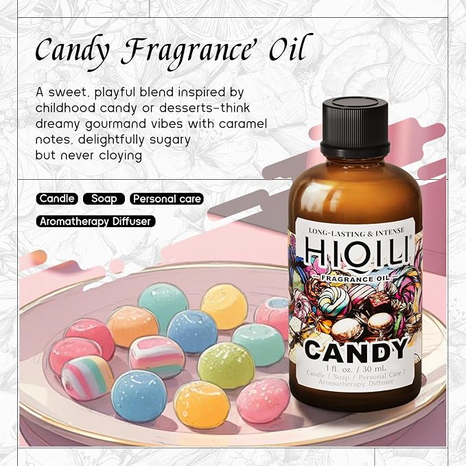 HIQILI Candy Fragrance Oil for Diffusers for Home - 1 Fl Oz