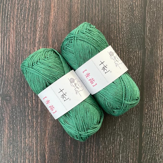 Linen Rayon Lyocell Blend Yarn, Superfine Fingering Weight (1), 150g/5.29oz (3 Strands, 50g/230yds per Strand)- 17 Emerald Green