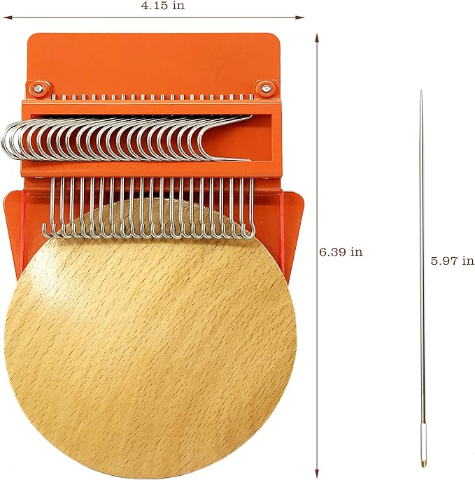Cuptisserie 21 Hooks Speedweve Darning Loom for Repair Jeans/Socks, Weaving Loom for Visible Mending