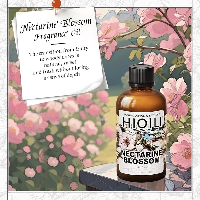 HIQILI Nectarine Blossom Fragrance Oil for Perfume, Candle & Soap Making