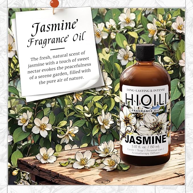 HIQILI Jasmine Fragrance Oil for Women Perfume Making - 5.07 Fl Oz