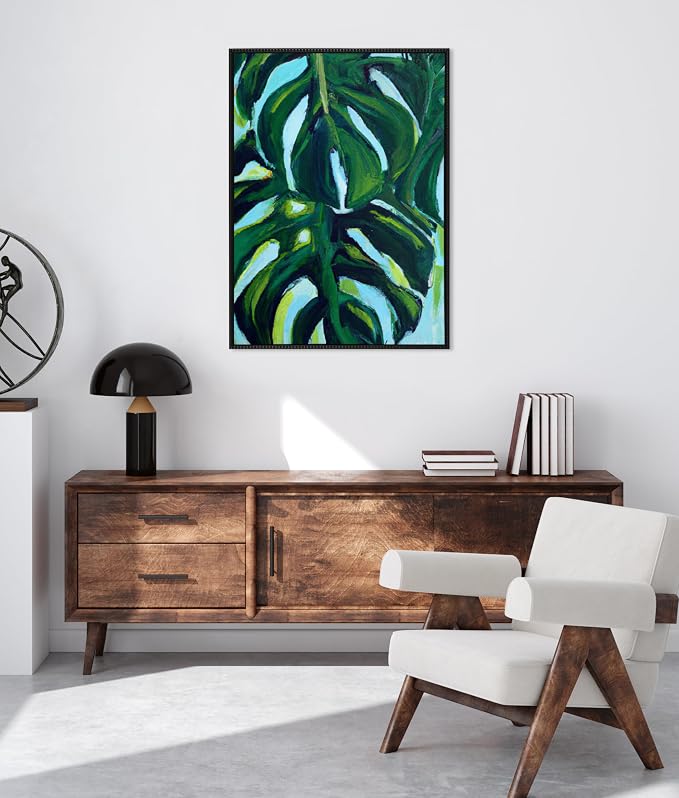 Kate and Laurel Sylvie Blank Framed Canvas Wall Art, 28x38 Black Beaded, Vintage Modern Empty Canvas for Paint-Your-Own Art, Ready to Paint Premium Canvas Already Framed