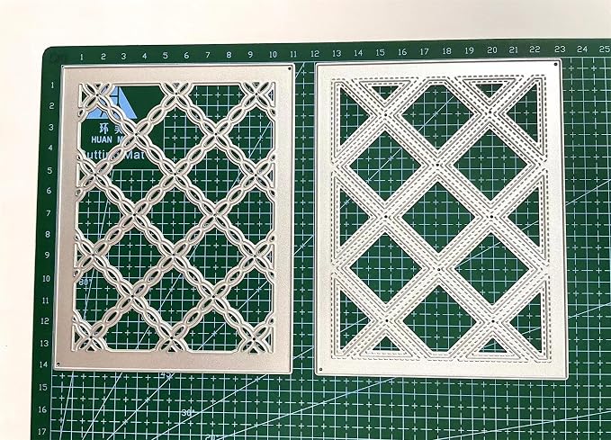 Cutting Dies 3D Background Frame Metal Stencils Scrapbooking Tools DIY Craft Carbon Steel Embossing Template for Paper Card Making Album Arts Supplies (Diamond Set)