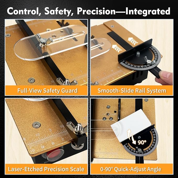 Super Mini Table Saw for Crafts & Hobbyists, [Dual Motor & Switches] 7 Speeds 200W Max, Multifunctional, 122+ Accessories, Cut/Engrave/Polish/Drill, Compact for Model Making, Gift for Creators