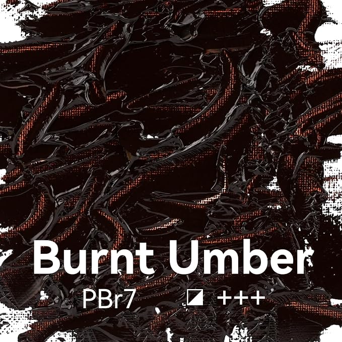 PHOENIX Burnt Umber Oil Paint - 200ml / 6.75 Fl oz | Single Large Tube, Artist Quality, Oil Based, For Professionals