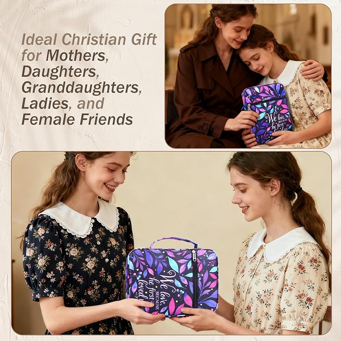 XKDOUS Bible Cover Case for Women Bible Bag Journaling Kit w/Study Supplies