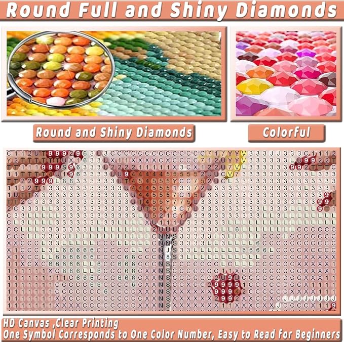 Pink Poker Diamond Art Kits for Adults Diamond Painting Kit for Beginner | 5D DIY Funny Cute Vintage Diamond Dots Full Drill Crafts for Gem Art Dot Art for Adults Home Wall Decor for Teens 12x16 in