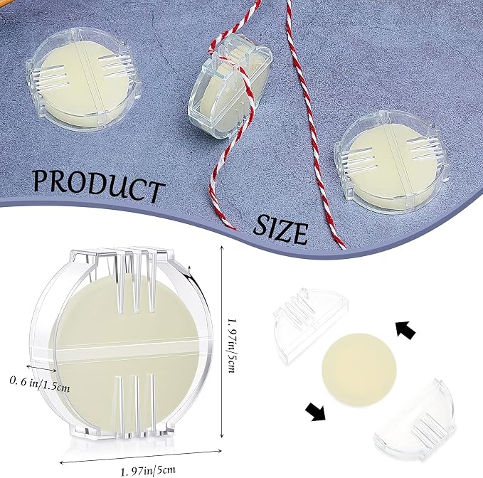 Maitys 1 Pcs Thread Wax Beeswax for Hand Sewing,White, Clear Case | Conditioner for Embroidery Quilting, Strengthens Sewing Line Reduces Fraying, Clear Case Storage, Natural Beeswax Formula