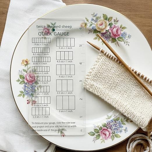 Quick Gauge Ruler for Knitting Crochet