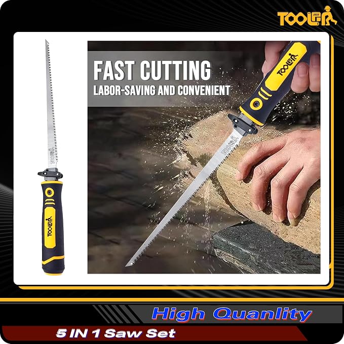 5-In-1 Multi-Blade Handsaw for Woodworking Tools (Japanese/Drywall/Hacksaw)