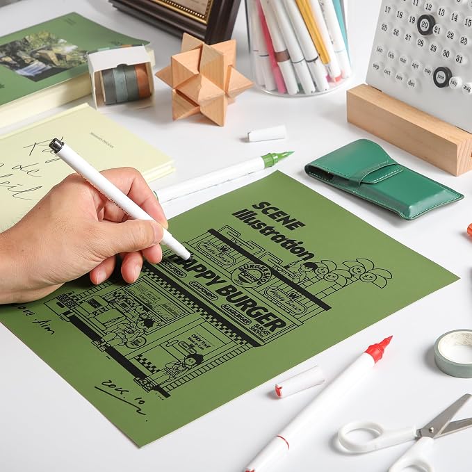 35 Sheets Bamboo Green Cardstock 92LB Construction Paper 8.5 x 11 Inch
