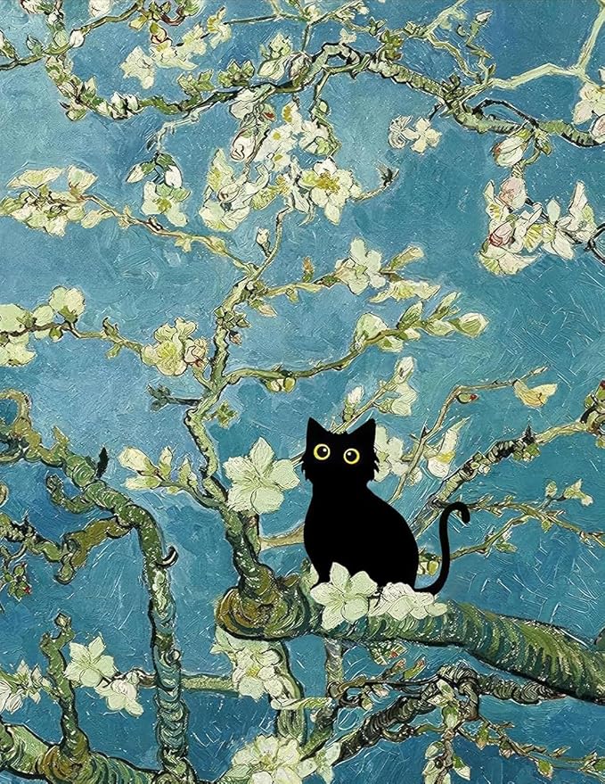 Diamond Art Kits for Adults,Black Cat Diamond Painting Kits 12x16in