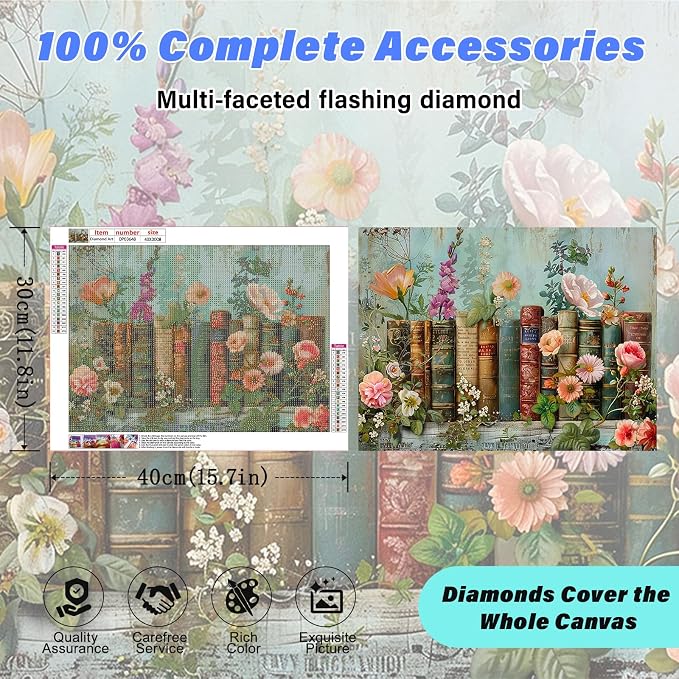 Flowers Square Diamond Art Kits for Adults,Hydrangea Diamond Painting