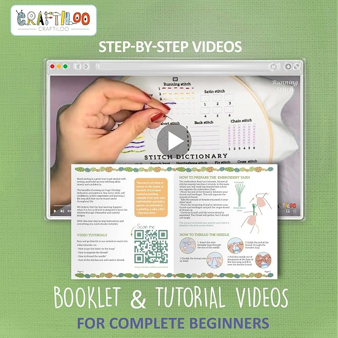 Cactus Embroidery Kits for Adults - Stamped Beginner Hand Embroidery
