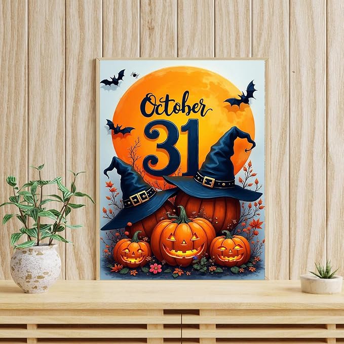mrpwnle Diamond Art Kits for Adults, Halloween Diamond Painting Kits