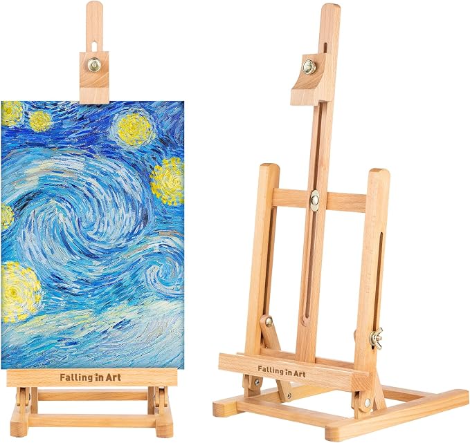 Falling in Art Basic H-Frame Tabletop Easel, Holding Canvas up to 12" High
