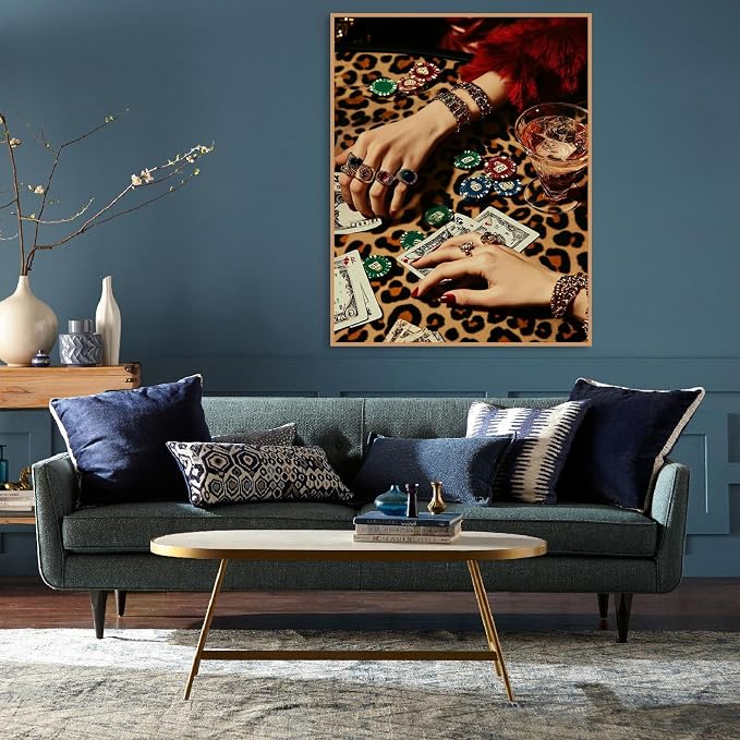 Leopard Diamond Art Kits for Adults,Lucky Diamond Painting Kits 12X16 Inch
