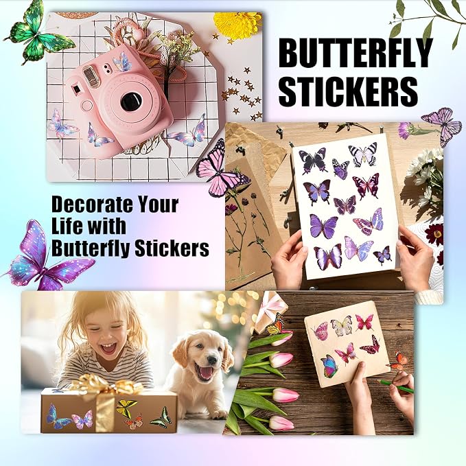 Arme Butterfly Stickers(635 PCS, 48 Sheets)