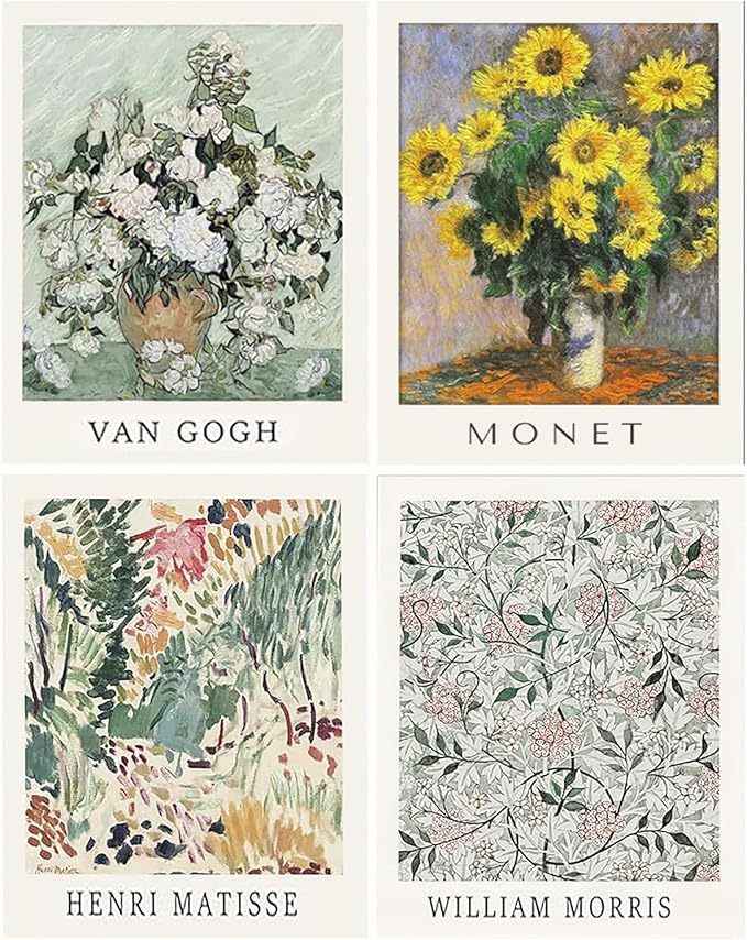4 Pack Monet Diamond Art Kits for Adults Diamond Painting Kit for Beginner