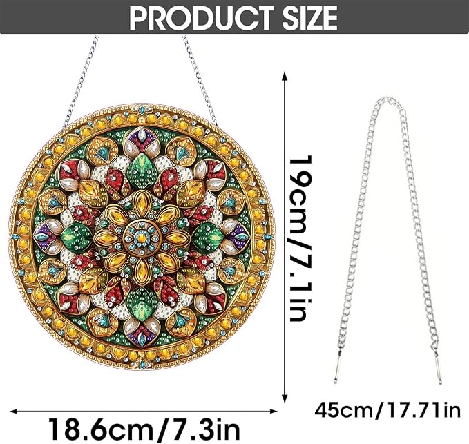 SKRYUIE Flower Hanging Pearl Diamond Art Kits for Adults Suncatcher A20