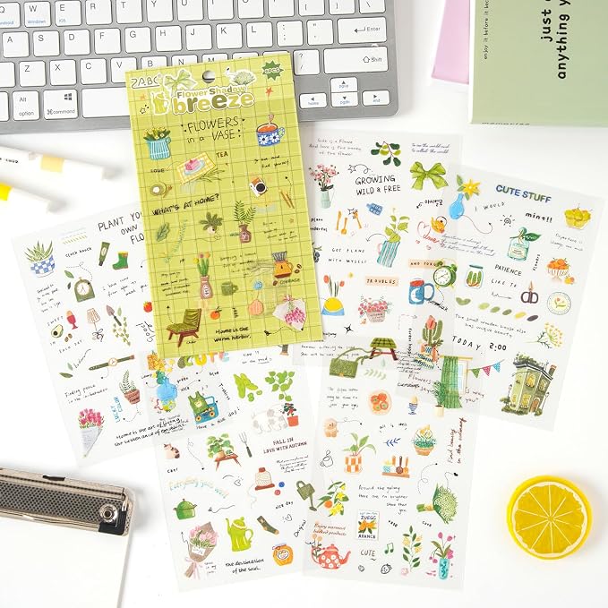 680 Pcs Daily Planner Stickers for Scrapbooking Diary Bullet Journal Notebook Card Making Water Bottle, 24 Sheets Hand-Drawn Monthly Weekly Daily Journal Stickers for Adults and Teens