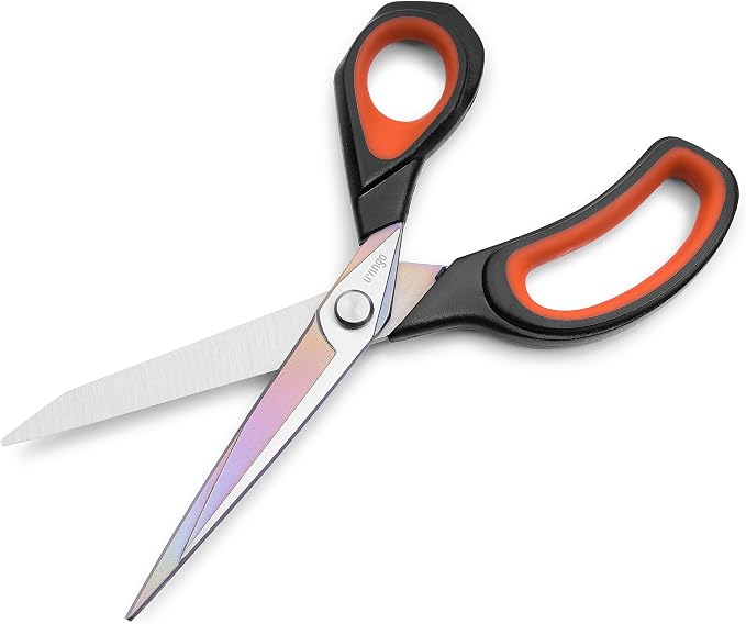LIVINGO Fabric Scissors 8.5" Tailor Sewing Shears Professional | Forged Stainless Steel Blade, Titanium Coating, Comfortable Handle, Sewing Quilting Craft Materials
