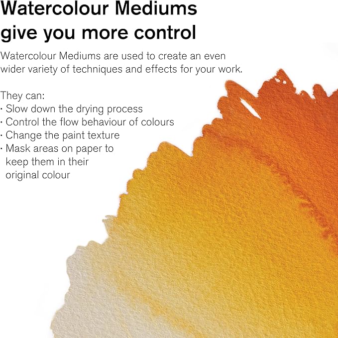 Winsor & Newton Watercolor Medium, Art Masking Fluid, Colourless, 75ml | Used to Temporarily Mask & Preserve Paper When Applying Color, Prevents Paint Adhesion, Useful for Fine Details