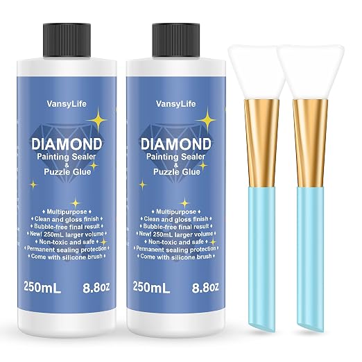 VansyLife Updated Diamond Painting Sealer with Silicone Brush