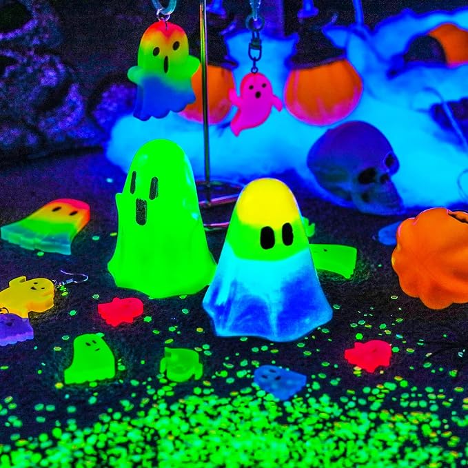 LET'S RESIN Ghost Shape Resin Earring Molds, Silicone Molds for Epoxy Resin | with Earring Accessories, Jump Rings, Epoxy Resin Molds for DIY Keychain, Halloween Decoration, Gifts