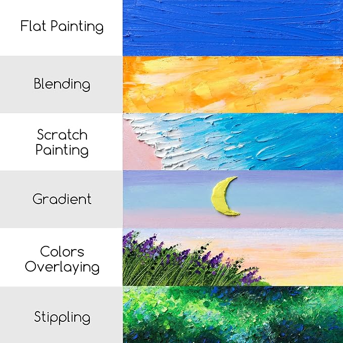 MEEDEN Soft White Oil Pastels: 6 Pcs Oil Pastels for Artists Beginners