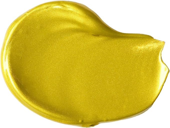 Liquitex BASICS Acrylic Paint, 4-oz Tube, Metallic Yellow Gold | Medium Viscosity, Satin Finish, Lightfast, Fine Art Pigments, Range of Opacities, Easy Blending