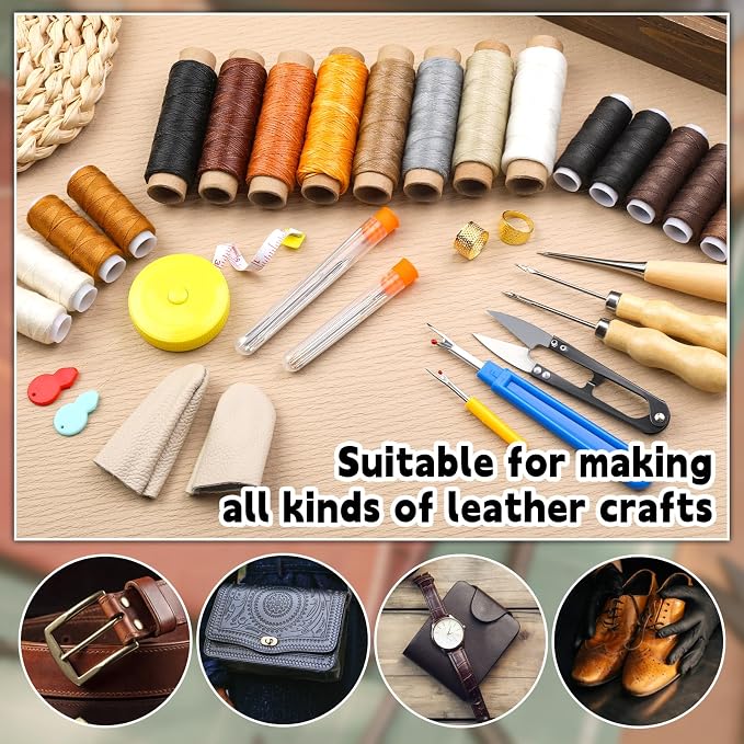 Upholstery Repair Kit, 71 Pcs Heavy Duty Sewing Kit, Leather Stitching Kit