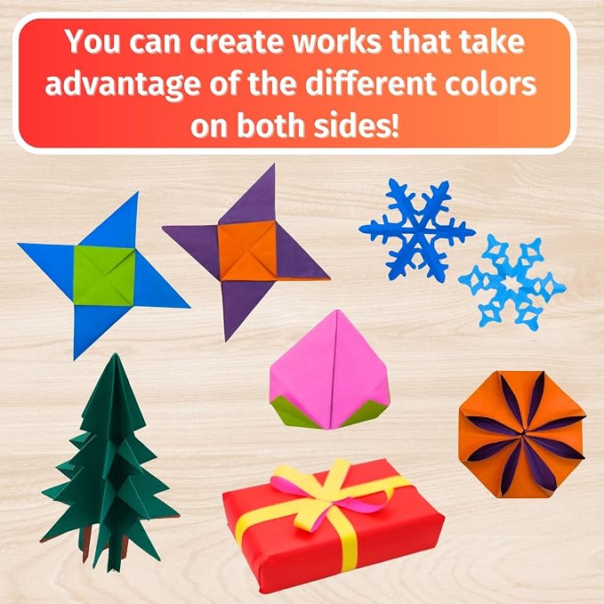 Origami Paper Double Sided Colored, 6 x 6 Inch Square, 36 Sheets