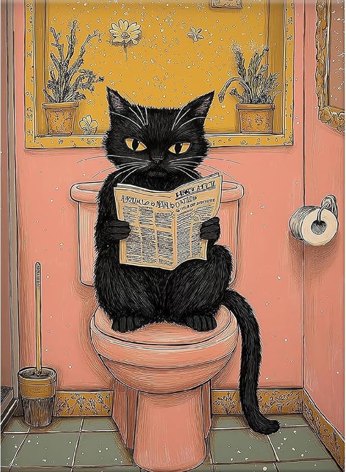Black Cat Diamond Art Kits for Adults Diamond Painting Kit for Beginner