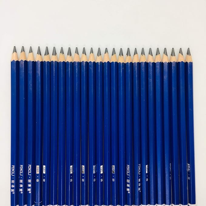 XDT#9B Drawing Pencils 24 Piece Set, Pro Art Graphite Sketching&Shading Supplies, Ideal For Kid Beginner Student Adults Artist