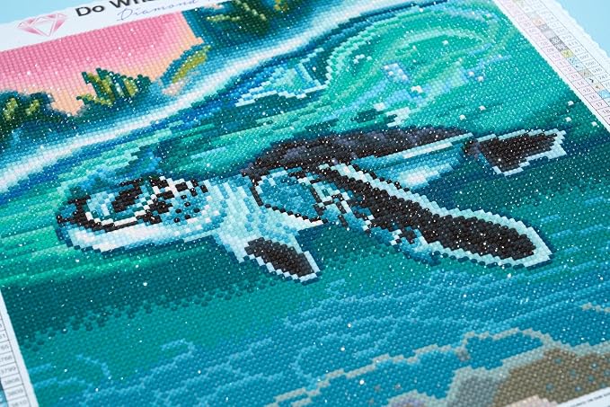 DIAMOND ART CLUB Tropical Sea Turtle Diamond Art Kits for Adults