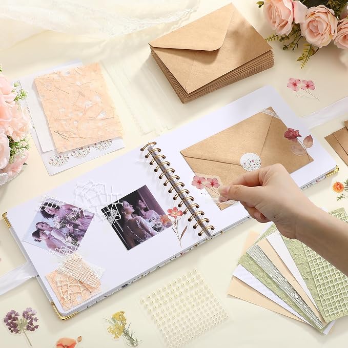Humyoun Letters to Bride Scrapbook,8.5 X 7 Inch,Field Flower,Colorful